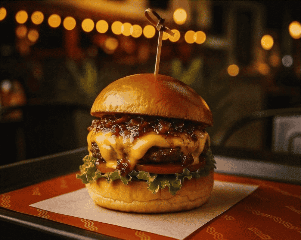 Hamburguesa Bacon Jam con mermelada de tocineta - Bacon Burgers
