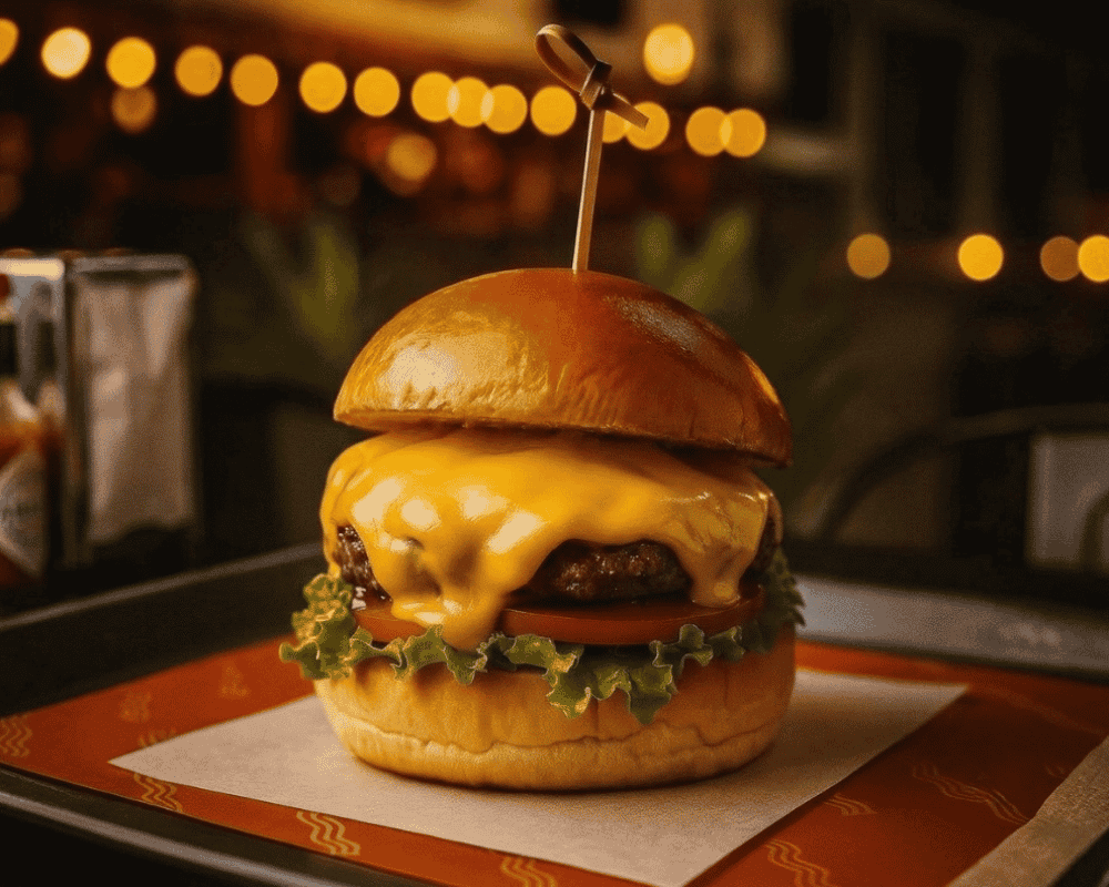 Burger con queso - Bacon Burgers El Peñol y Guatapé