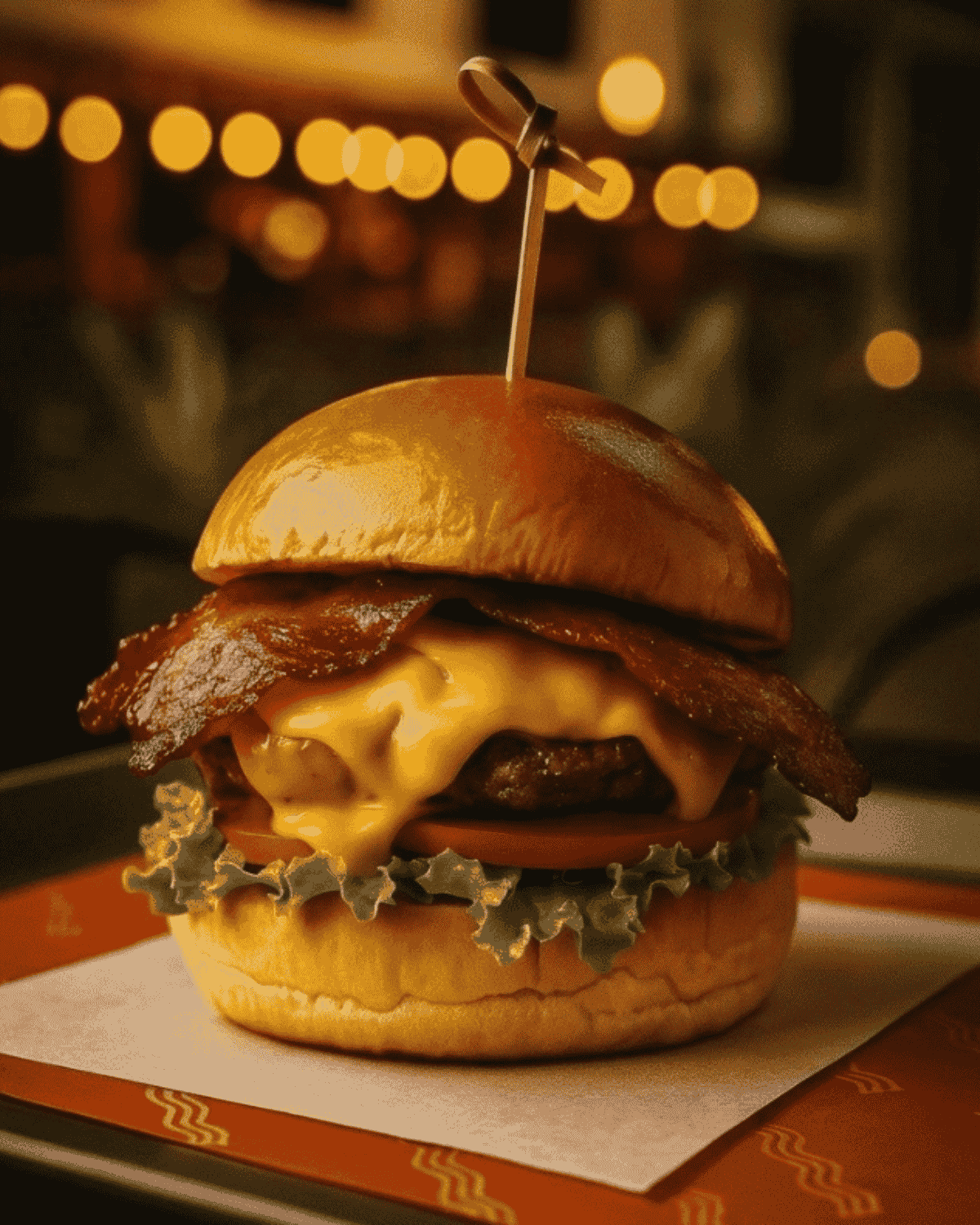Hamburguesa clásica con carne Angus y tocineta - Bacon Burgers